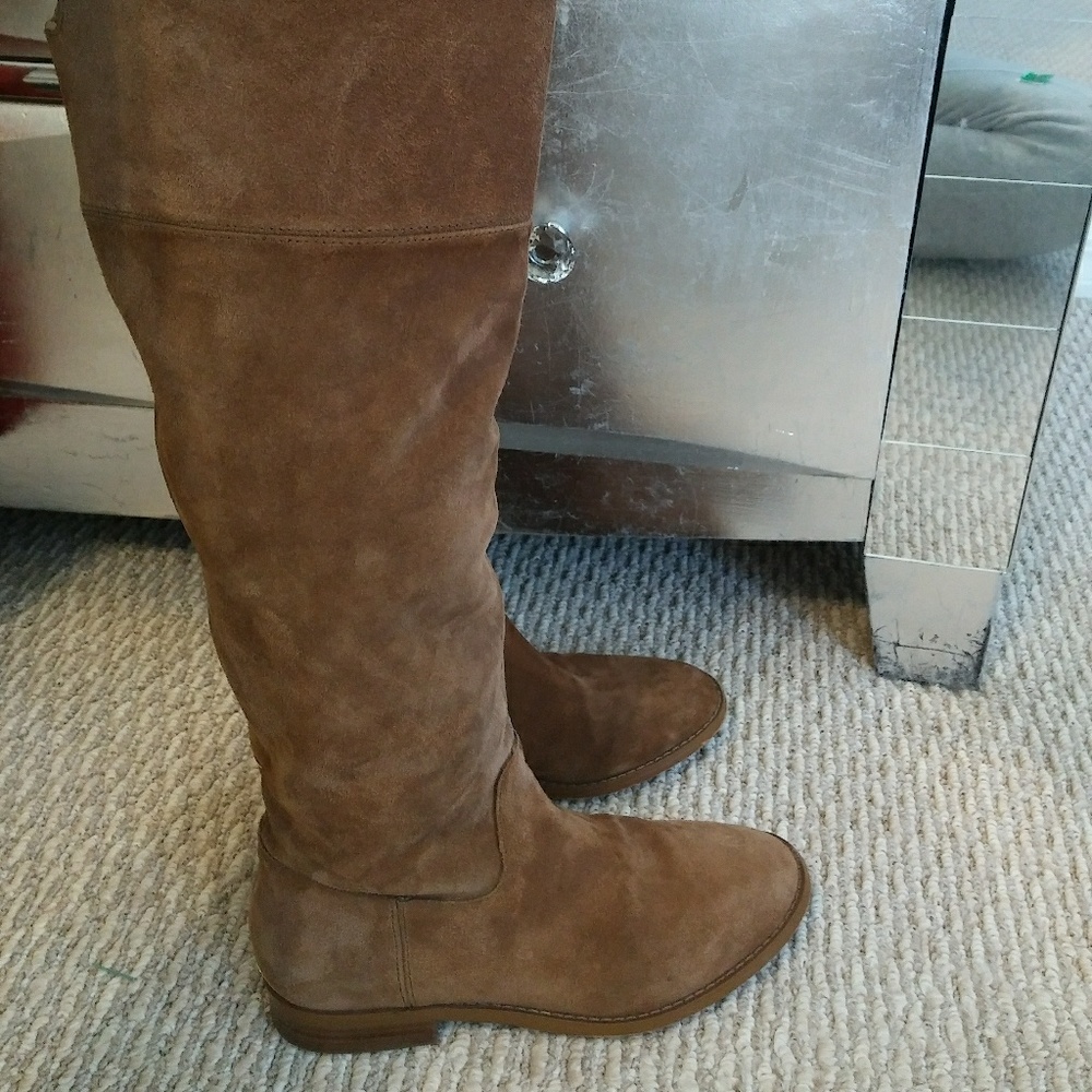 Michael Kors brown suede over knee boots sz 6.5
